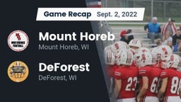 Recap: Mount Horeb  vs. DeForest  2022