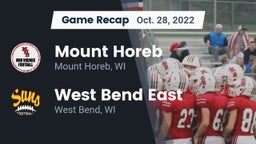 Recap: Mount Horeb  vs. West Bend East  2022