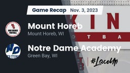 Recap: Mount Horeb  vs. Notre Dame Academy 2023