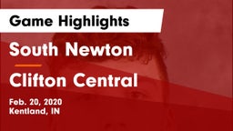 South Newton  vs Clifton Central Game Highlights - Feb. 20, 2020