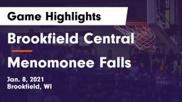 Brookfield Central  vs Menomonee Falls  Game Highlights - Jan. 8, 2021