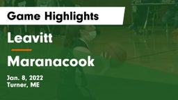Leavitt  vs Maranacook Game Highlights - Jan. 8, 2022