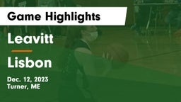 Leavitt  vs Lisbon Game Highlights - Dec. 12, 2023