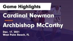 Cardinal Newman   vs Archbishop McCarthy  Game Highlights - Dec. 17, 2021