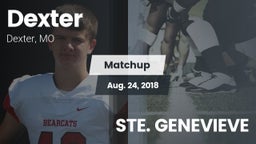 Matchup: Dexter  vs. STE. GENEVIEVE 2018