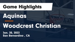 Aquinas   vs Woodcrest Christian Game Highlights - Jan. 20, 2022