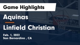 Aquinas   vs Linfield Christian  Game Highlights - Feb. 1, 2022