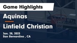 Aquinas   vs Linfield Christian  Game Highlights - Jan. 28, 2023