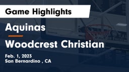 Aquinas   vs Woodcrest Christian Game Highlights - Feb. 1, 2023