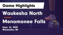 Waukesha North vs Menomonee Falls  Game Highlights - Sept. 26, 2020