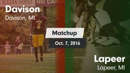 Matchup: Davison  vs. Lapeer   2016