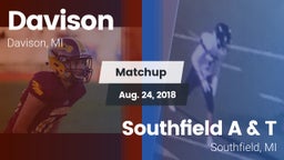 Matchup: Davison  vs. Southfield A & T 2018