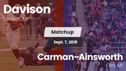 Matchup: Davison  vs.  Carman-Ainsworth   2018