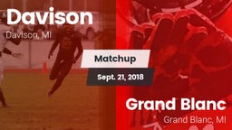 Matchup: Davison  vs. Grand Blanc  2018