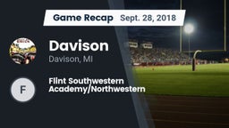 Recap: Davison  vs. Flint Southwestern Academy/Northwestern 2018