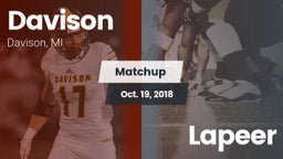 Matchup: Davison  vs. Lapeer 2018