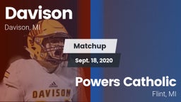 Matchup: Davison  vs. Powers Catholic  2020