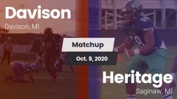 Matchup: Davison  vs. Heritage  2020