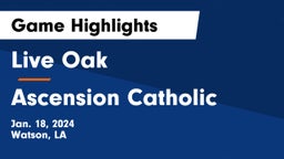 Live Oak  vs Ascension Catholic Game Highlights - Jan. 18, 2024