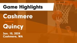 Cashmere  vs Quincy  Game Highlights - Jan. 10, 2024