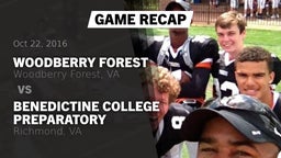 Recap: Woodberry Forest  vs. Benedictine College Preparatory  2016