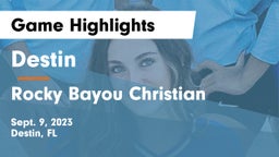 Destin  vs Rocky Bayou Christian  Game Highlights - Sept. 9, 2023