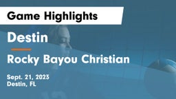 Destin  vs Rocky Bayou Christian  Game Highlights - Sept. 21, 2023