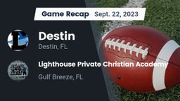 Recap: Destin  vs. Lighthouse Private Christian Academy 2023