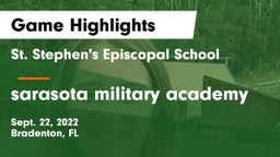 St. Stephen's Episcopal School vs sarasota military academy Game Highlights - Sept. 22, 2022