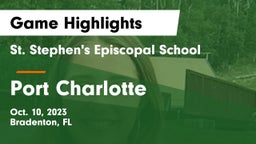 St. Stephen's Episcopal School vs Port Charlotte   Game Highlights - Oct. 10, 2023