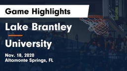 Lake Brantley  vs University  Game Highlights - Nov. 18, 2020