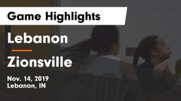 Lebanon  vs Zionsville  Game Highlights - Nov. 14, 2019