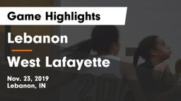 Lebanon  vs West Lafayette  Game Highlights - Nov. 23, 2019