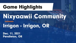 Nixyaawii Community  vs Irrigon  - Irrigon, OR Game Highlights - Dec. 11, 2021