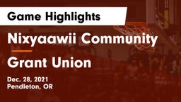 Nixyaawii Community  vs Grant Union  Game Highlights - Dec. 28, 2021