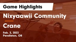 Nixyaawii Community  vs Crane  Game Highlights - Feb. 3, 2022