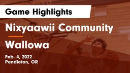 Nixyaawii Community  vs Wallowa  Game Highlights - Feb. 4, 2022