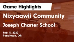 Nixyaawii Community  vs Joseph Charter School Game Highlights - Feb. 5, 2022