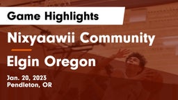 Nixyaawii Community  vs Elgin  Oregon Game Highlights - Jan. 20, 2023