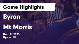 Byron  vs Mt Morris Game Highlights - Dec. 8, 2023