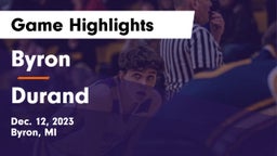 Byron  vs Durand  Game Highlights - Dec. 12, 2023