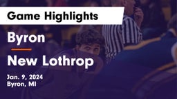Byron  vs New Lothrop Game Highlights - Jan. 9, 2024