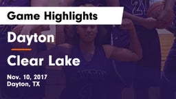 Dayton  vs Clear Lake  Game Highlights - Nov. 10, 2017