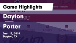 Dayton  vs Porter  Game Highlights - Jan. 12, 2018
