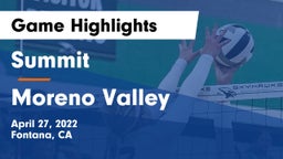 Summit  vs Moreno Valley Game Highlights - April 27, 2022