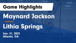 Maynard Jackson  vs Lithia Springs  Game Highlights - Jan. 21, 2022