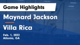 Maynard Jackson  vs Villa Rica  Game Highlights - Feb. 1, 2022