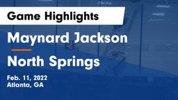 Maynard Jackson  vs North Springs  Game Highlights - Feb. 11, 2022
