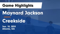 Maynard Jackson  vs Creekside  Game Highlights - Jan. 10, 2024