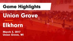 Union Grove  vs Elkhorn Game Highlights - March 3, 2017
